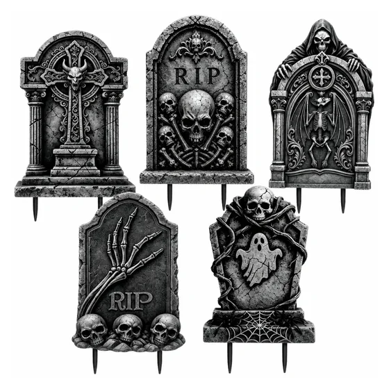 Owlcroft Headstone, 5 pack, closer in