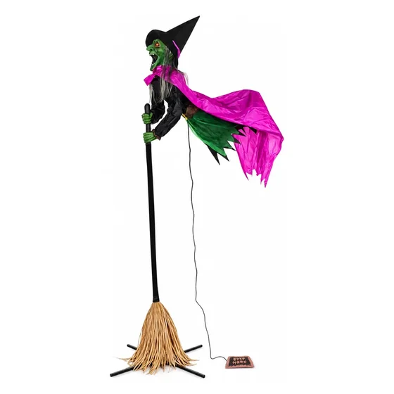 Thornfield 10.5 ft Witch Animatronic, closer in
